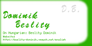 dominik beslity business card